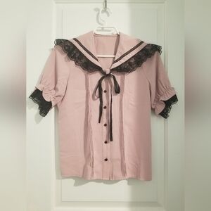 Kawaii jirai kei sailor style blouse.